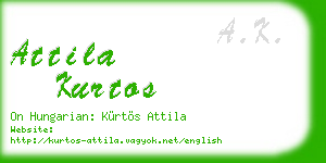 attila kurtos business card